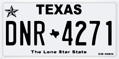 TX license plate DNR4271