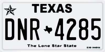 TX license plate DNR4285