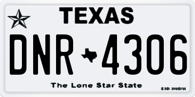 TX license plate DNR4306