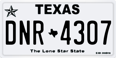 TX license plate DNR4307