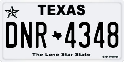 TX license plate DNR4348