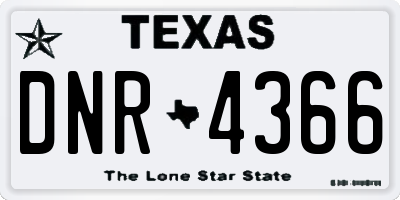 TX license plate DNR4366