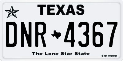 TX license plate DNR4367