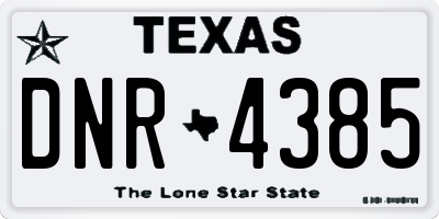TX license plate DNR4385