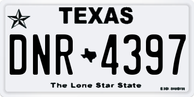 TX license plate DNR4397