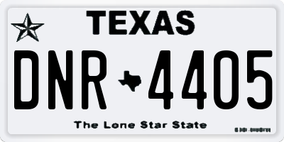 TX license plate DNR4405
