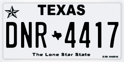 TX license plate DNR4417
