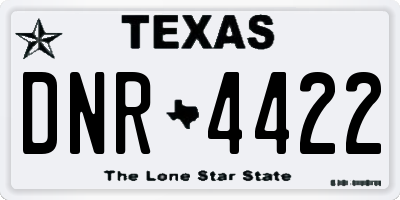 TX license plate DNR4422