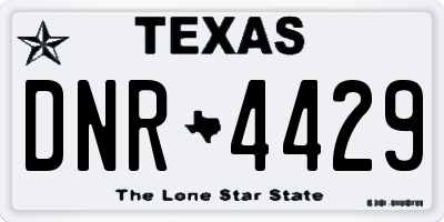 TX license plate DNR4429