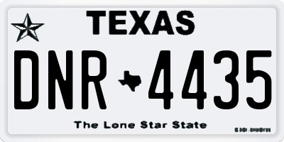 TX license plate DNR4435