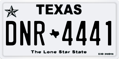 TX license plate DNR4441