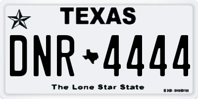 TX license plate DNR4444