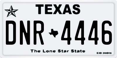TX license plate DNR4446