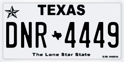 TX license plate DNR4449