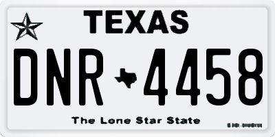 TX license plate DNR4458