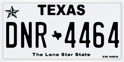 TX license plate DNR4464
