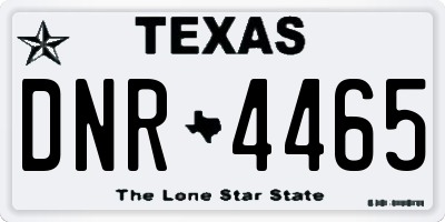 TX license plate DNR4465