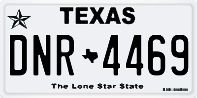 TX license plate DNR4469