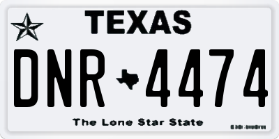 TX license plate DNR4474