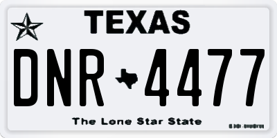 TX license plate DNR4477