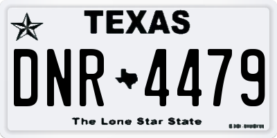 TX license plate DNR4479