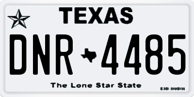TX license plate DNR4485