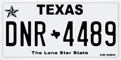 TX license plate DNR4489