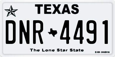 TX license plate DNR4491