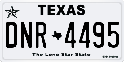 TX license plate DNR4495