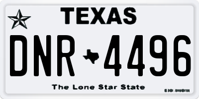 TX license plate DNR4496