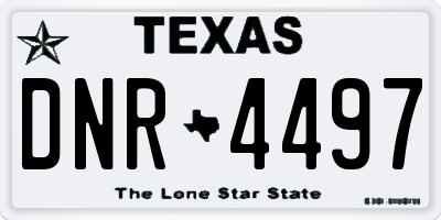 TX license plate DNR4497