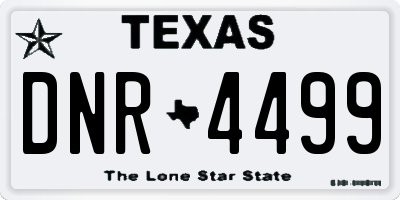TX license plate DNR4499