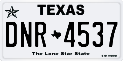 TX license plate DNR4537