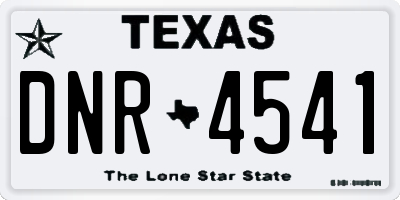 TX license plate DNR4541