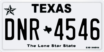 TX license plate DNR4546