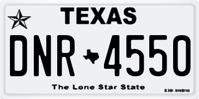 TX license plate DNR4550