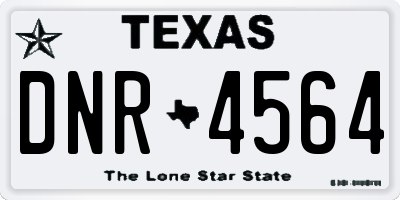 TX license plate DNR4564