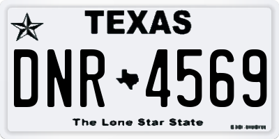 TX license plate DNR4569
