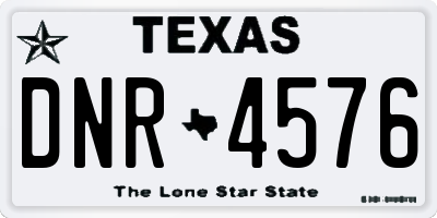 TX license plate DNR4576