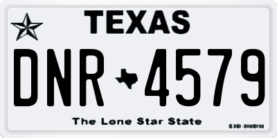 TX license plate DNR4579