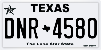 TX license plate DNR4580