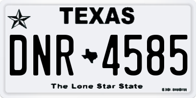 TX license plate DNR4585