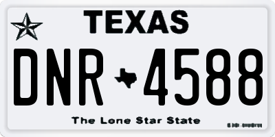 TX license plate DNR4588