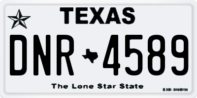 TX license plate DNR4589