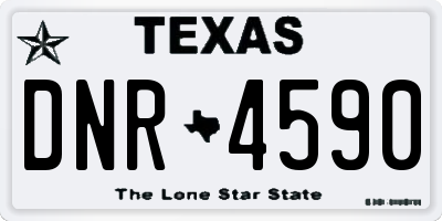 TX license plate DNR4590