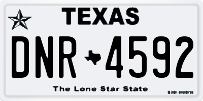 TX license plate DNR4592