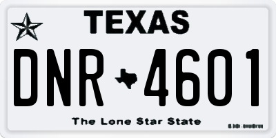TX license plate DNR4601