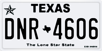TX license plate DNR4606