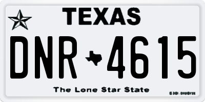 TX license plate DNR4615