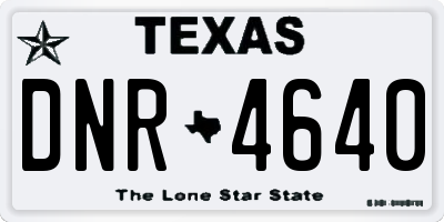 TX license plate DNR4640